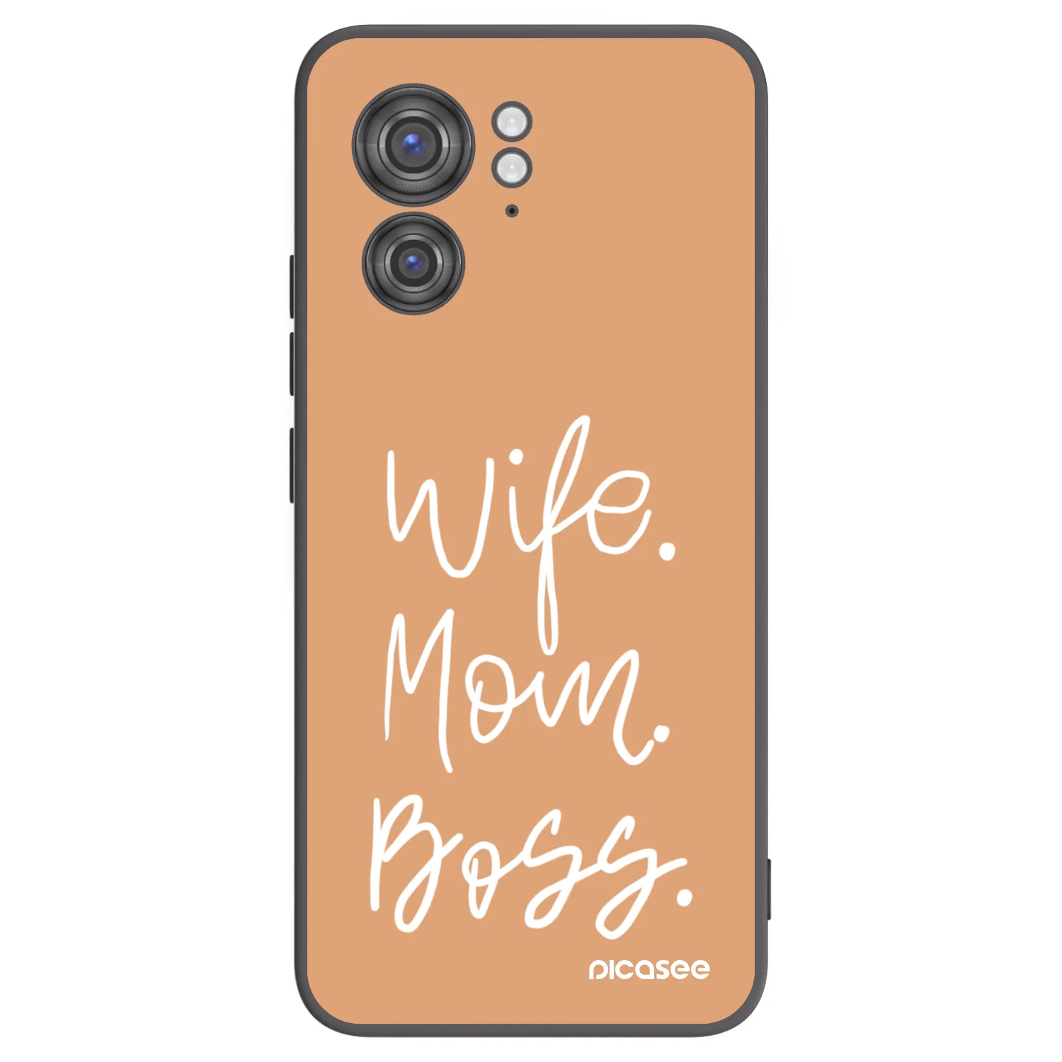 Picasee crna silikonska maskica za Motorola Edge 40 - Boss Mama