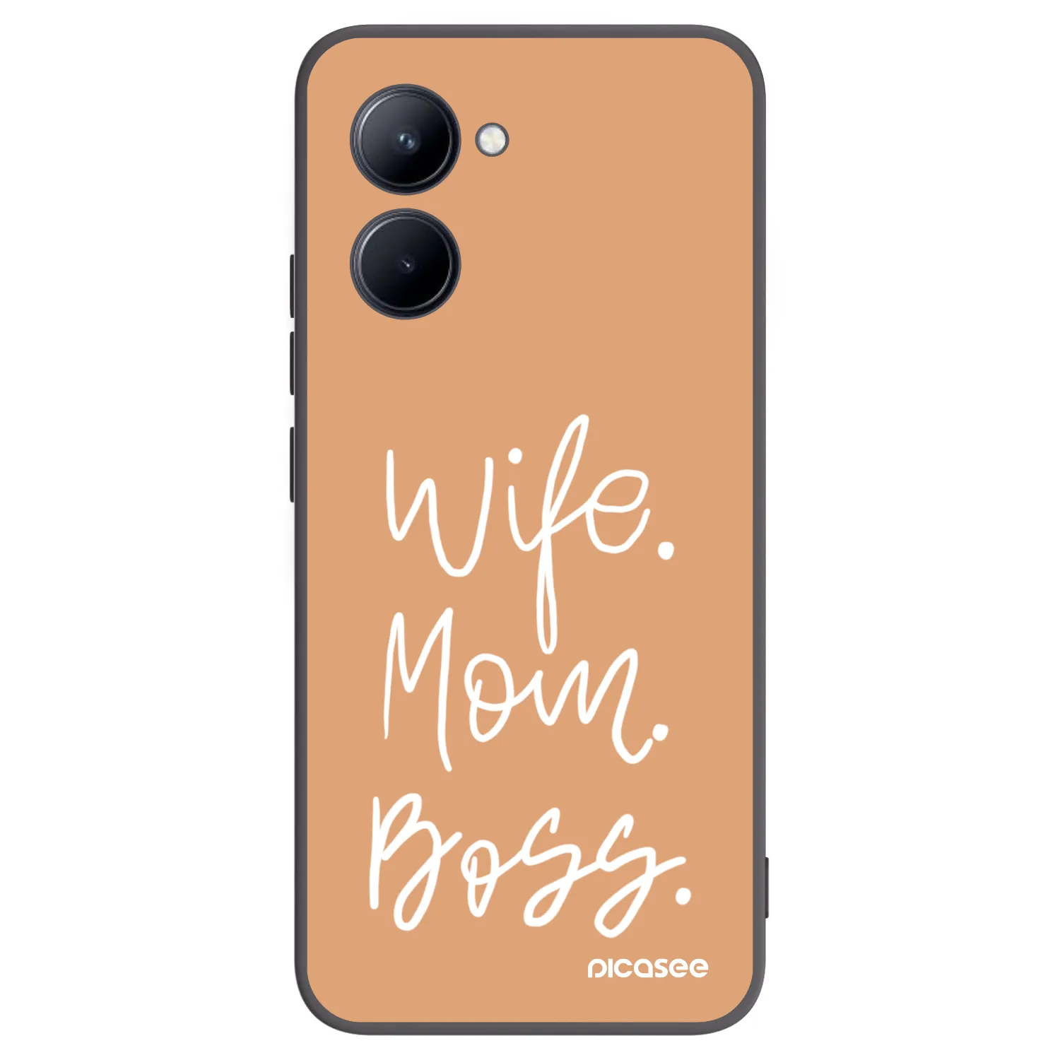 Picasee crna silikonska maskica za Realme C33 (2023) - Boss Mama