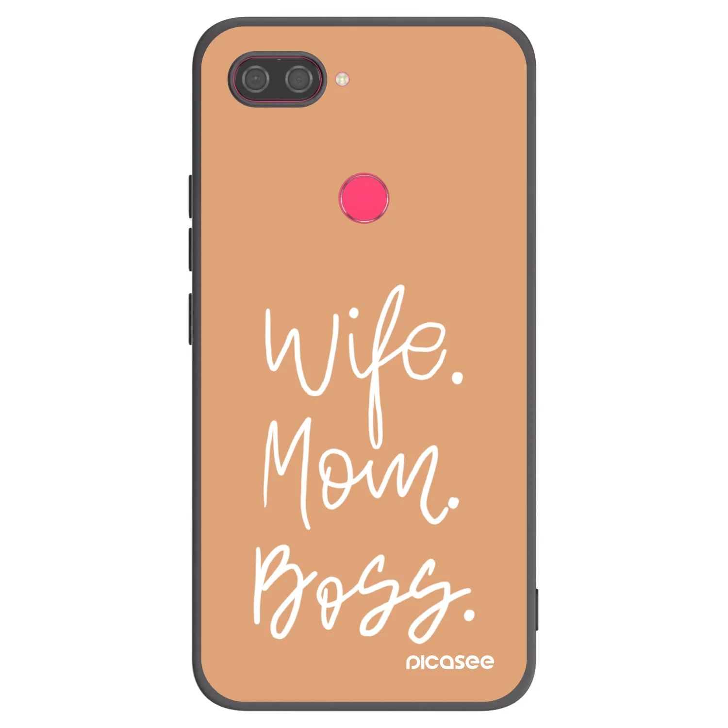Picasee crna silikonska maskica za Xiaomi Mi 8 Lite - Boss Mama