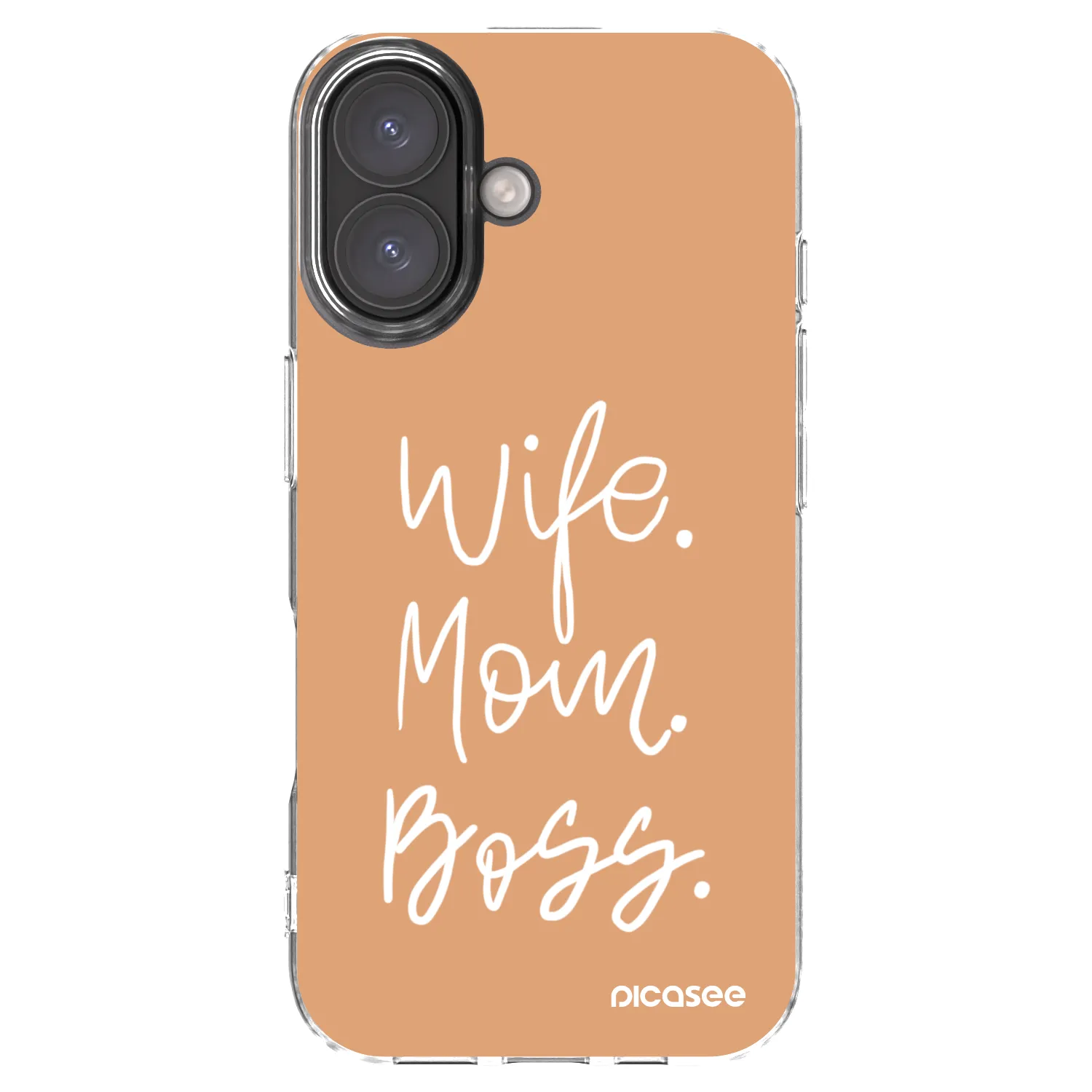Picasee silikonska prozirna maskica za Apple iPhone 16 - Boss Mama