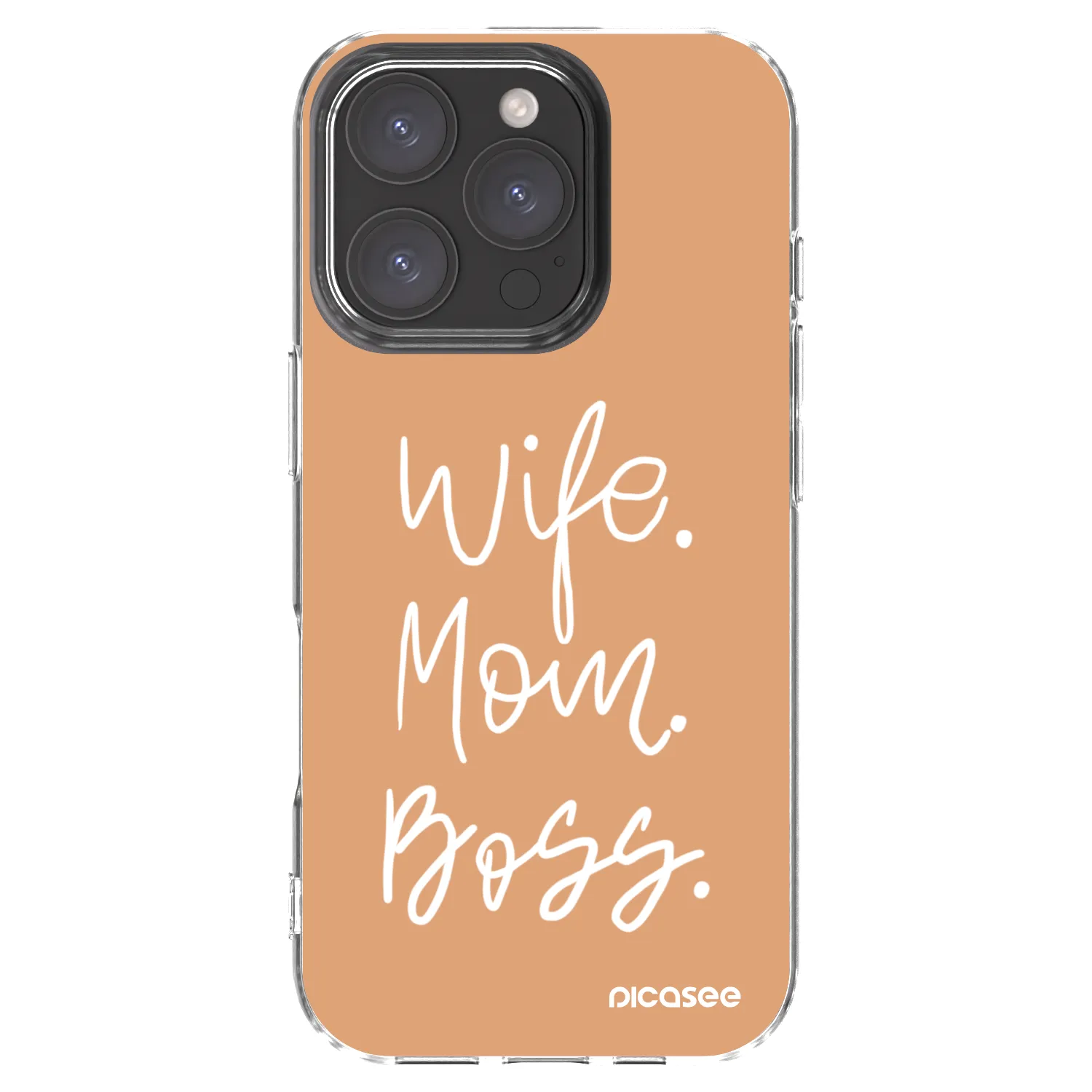 Picasee silikonska prozirna maskica za Apple iPhone 16 Pro - Boss Mama