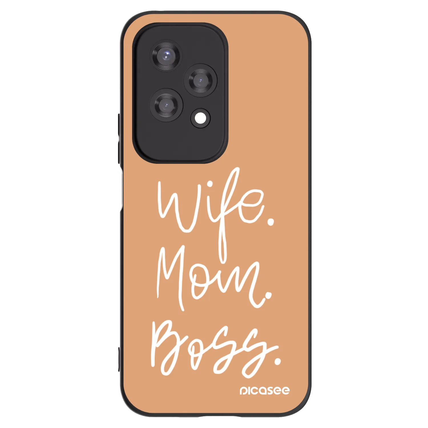 Picasee crna silikonska maskica za Honor 200 Lite - Boss Mama