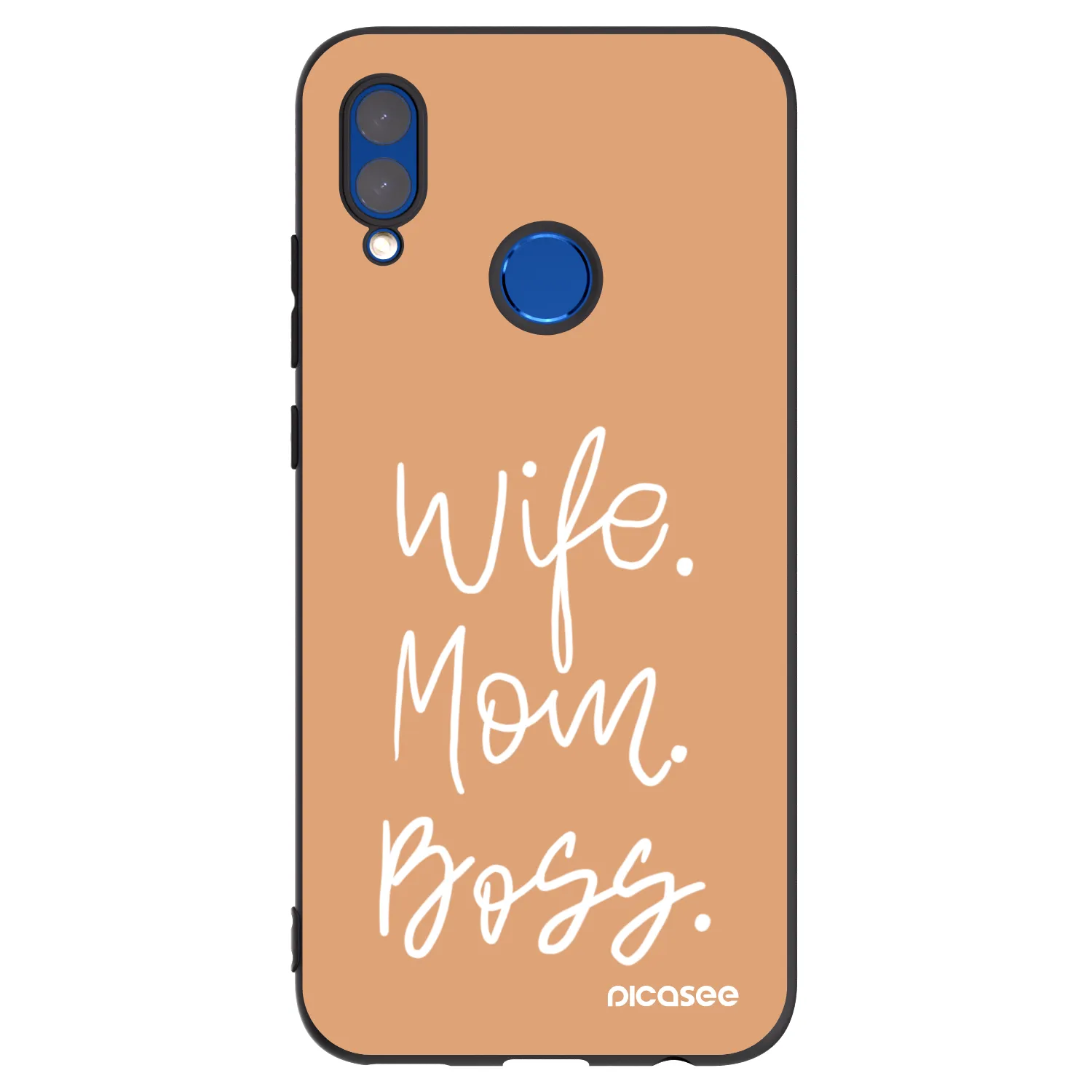 Picasee crna silikonska maskica za Huawei P Smart 2019 - Boss Mama