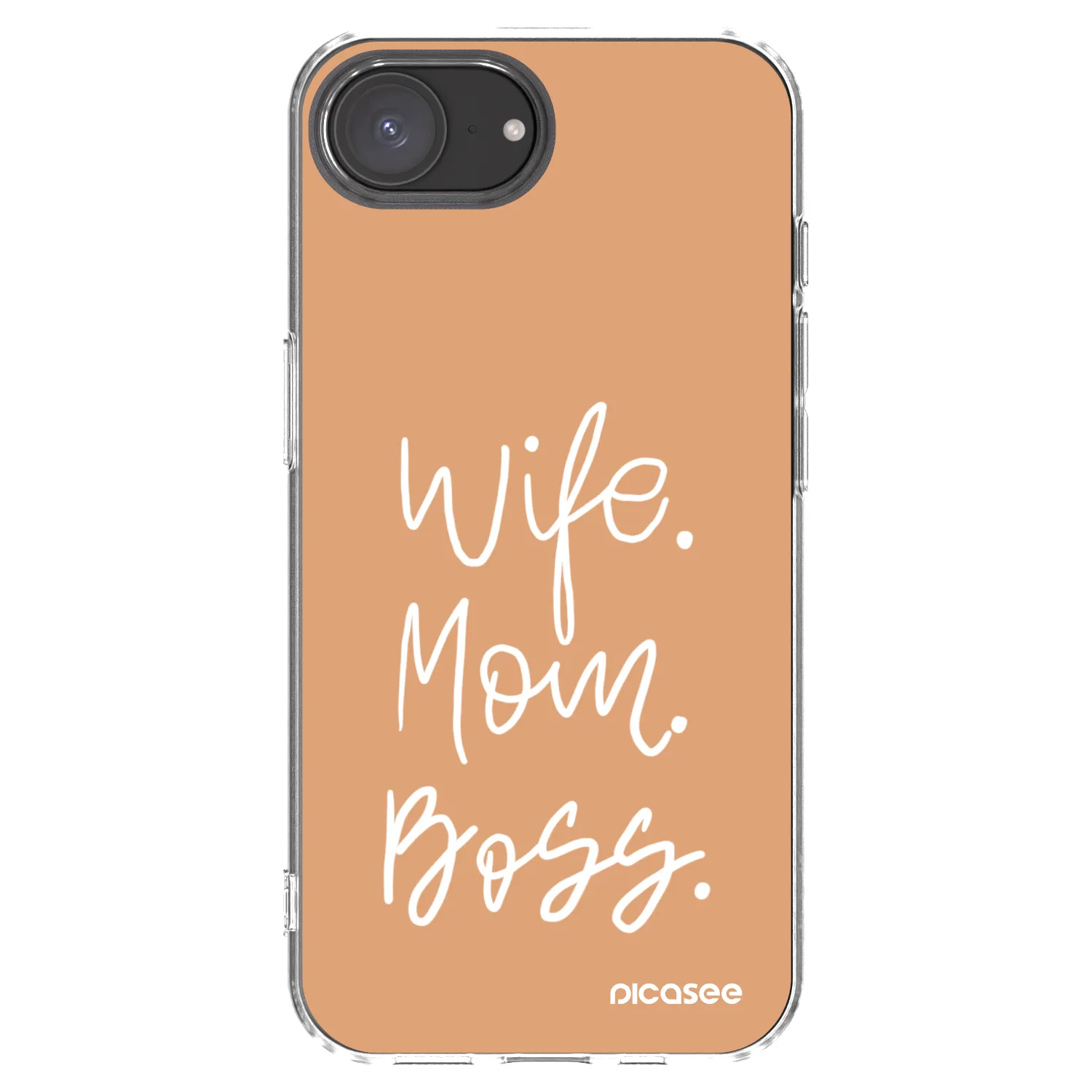 Picasee silikonska prozirna maskica za Apple iPhone 16e - Boss Mama