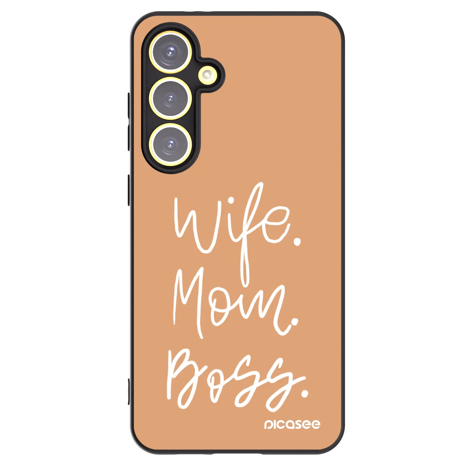Picasee crna silikonska maskica za Samsung Galaxy S24 FE S721B - Boss Mama