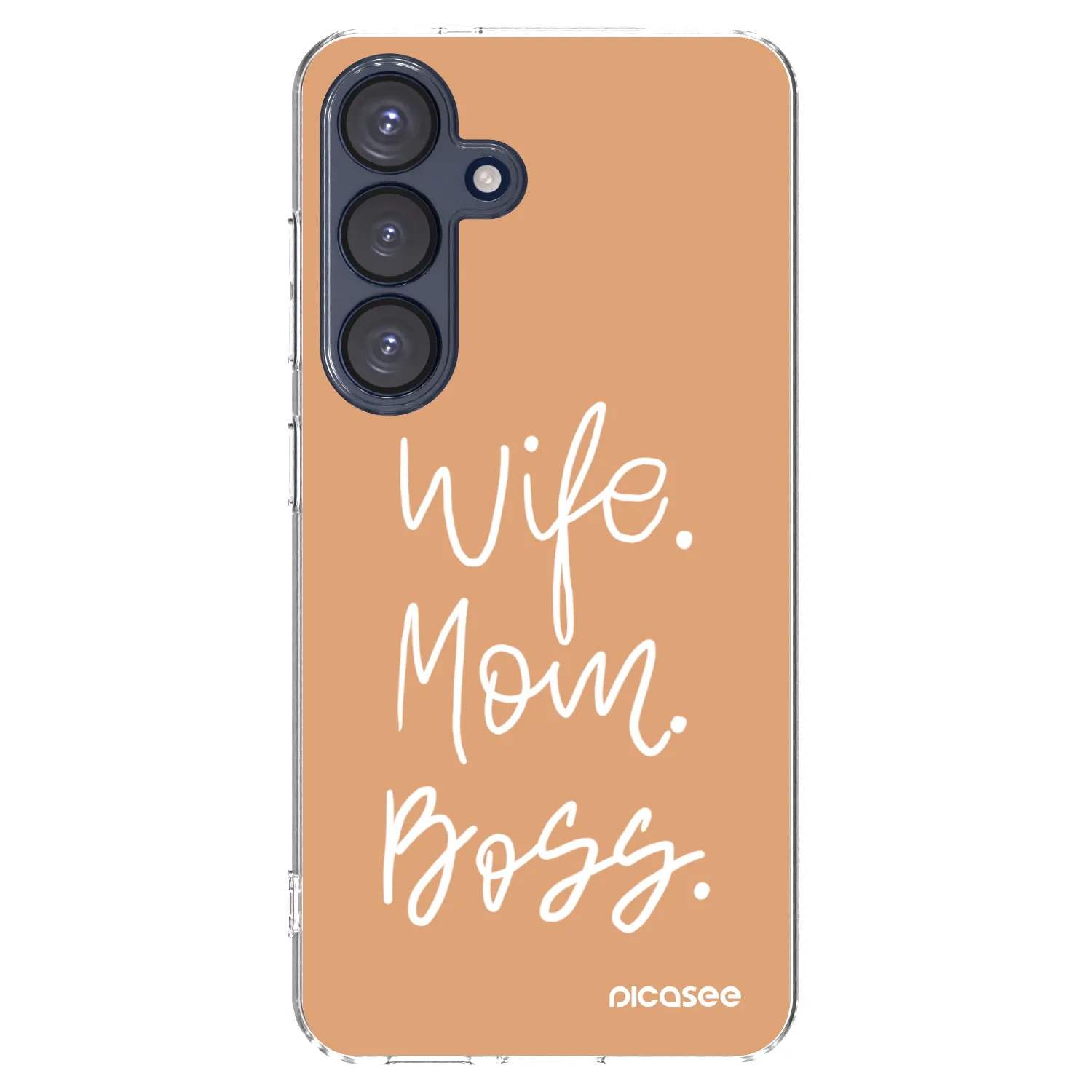 Picasee silikonska prozirna maskica za Samsung Galaxy S25 5G - Boss Mama