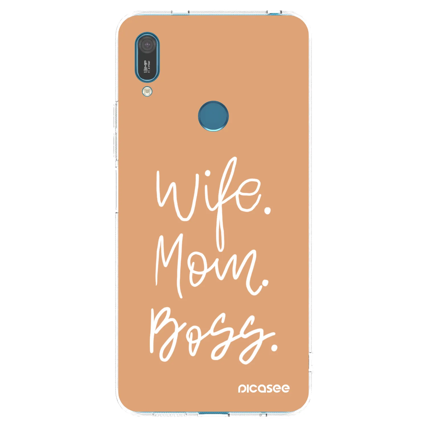 Picasee silikonska prozirna maskica za Huawei Y7 2019 - Boss Mama