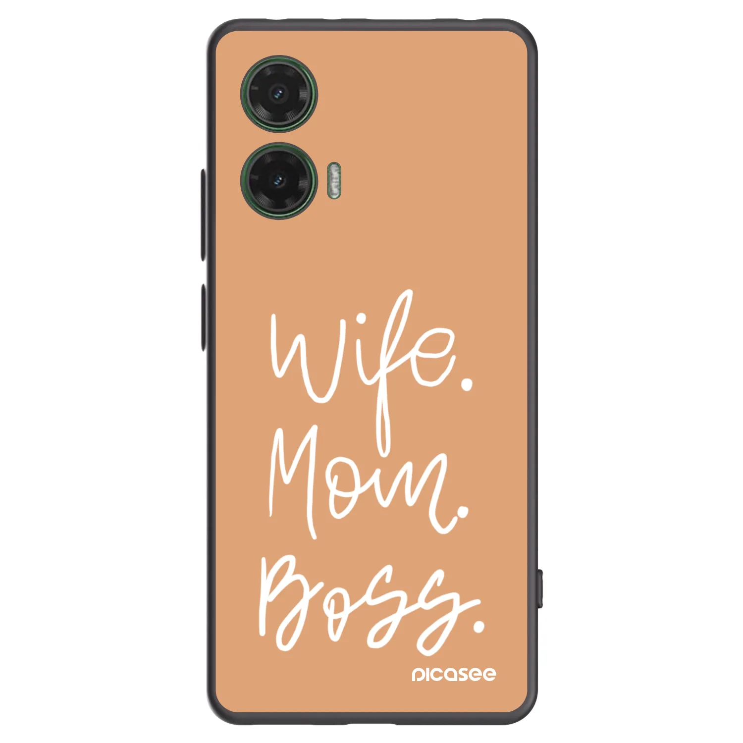 Picasee crna silikonska maskica za Motorola Moto G35 5G - Boss Mama