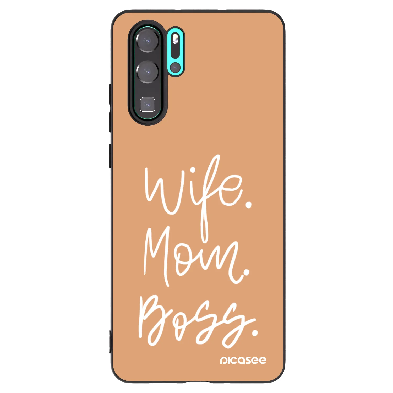 Picasee crna silikonska maskica za Huawei P30 Pro - Boss Mama