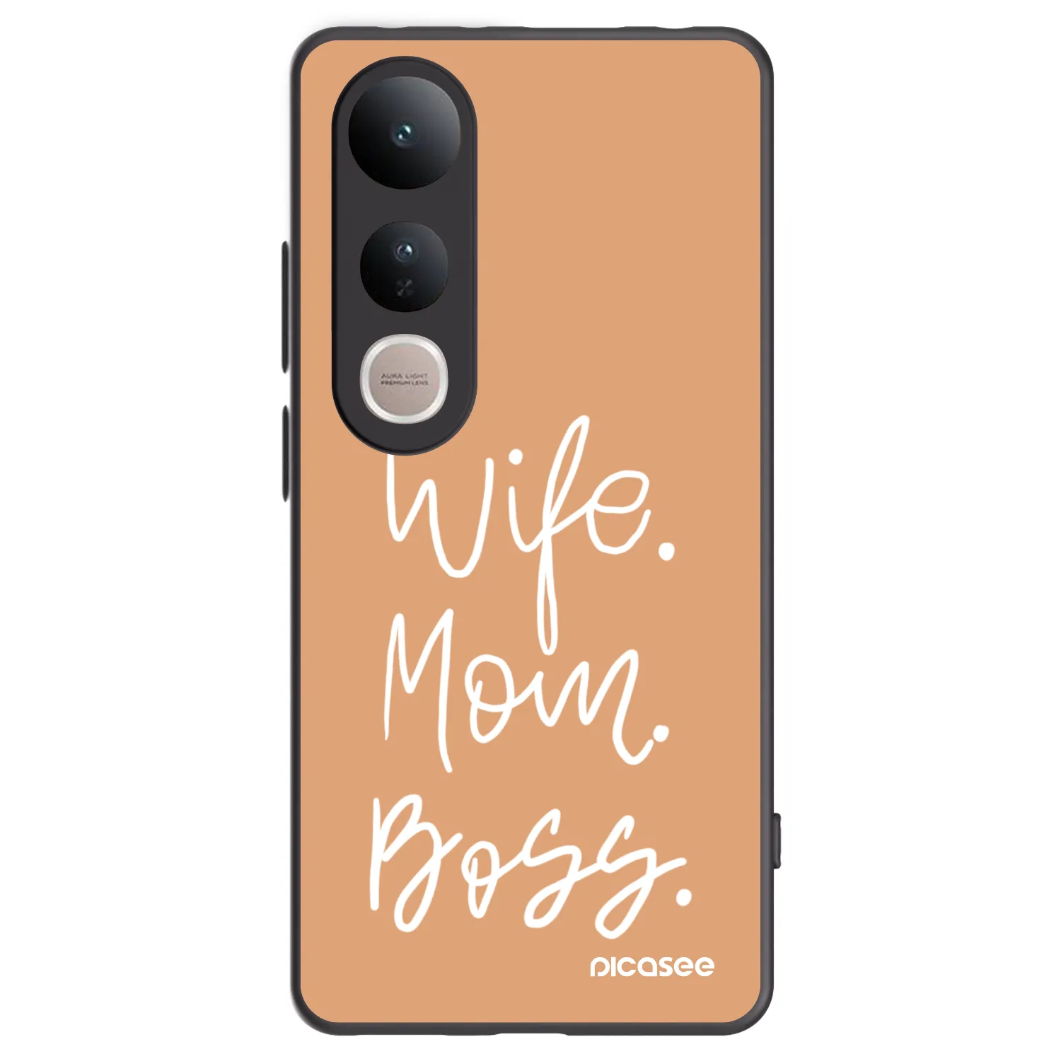 Picasee crna silikonska maskica za Vivo V50 Lite 5G - Boss Mama
