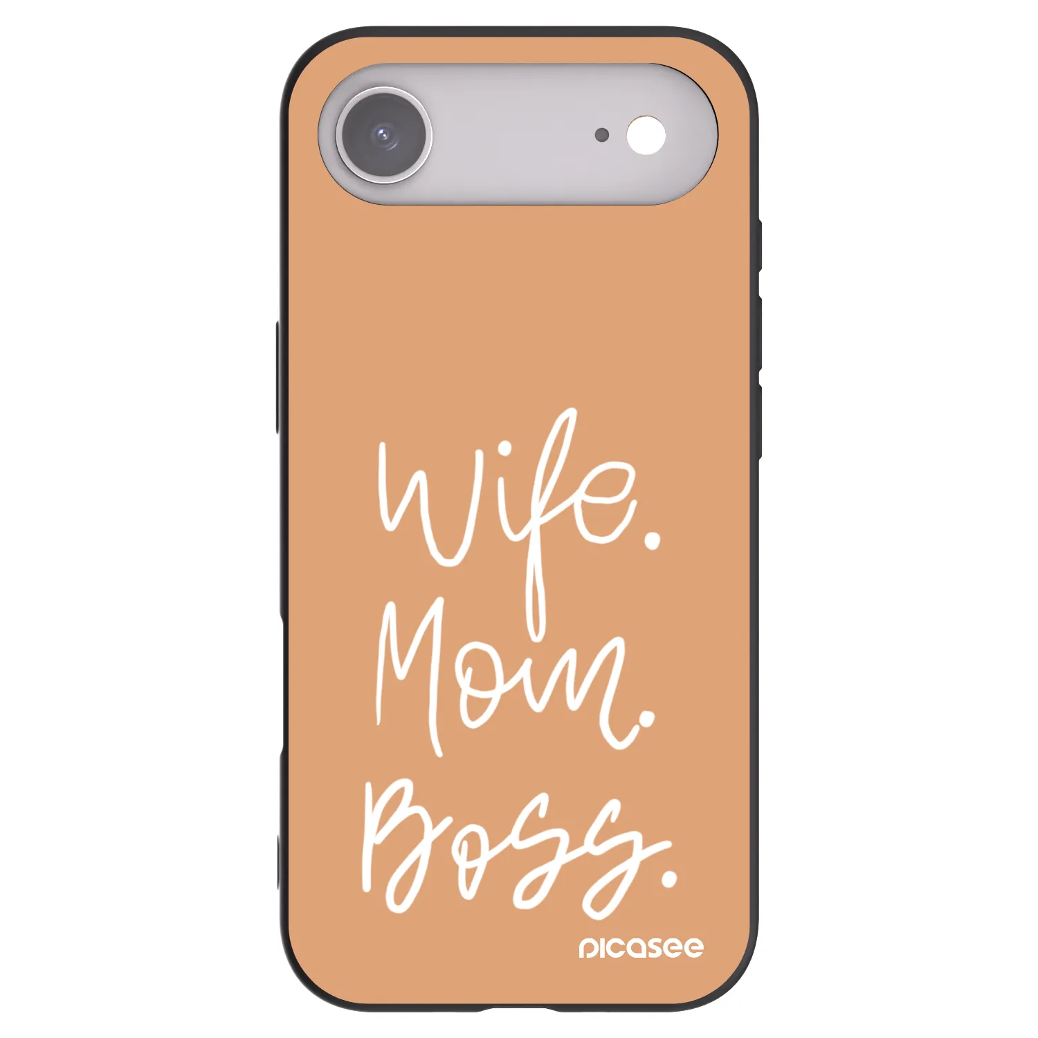 Picasee crna silikonska maskica za Apple iPhone Air - Boss Mama