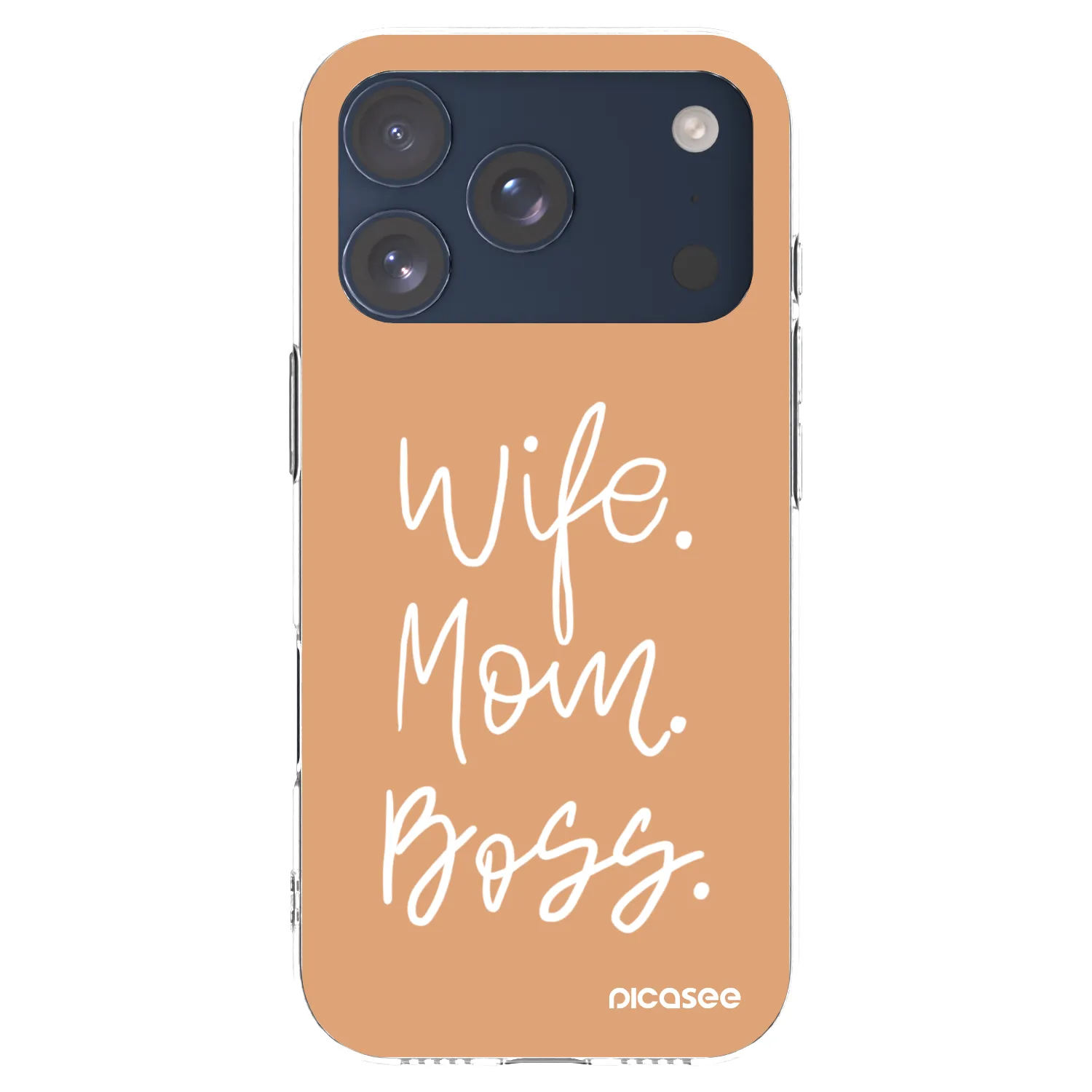 Picasee silikonska prozirna maskica za Apple iPhone 17 Pro - Boss Mama
