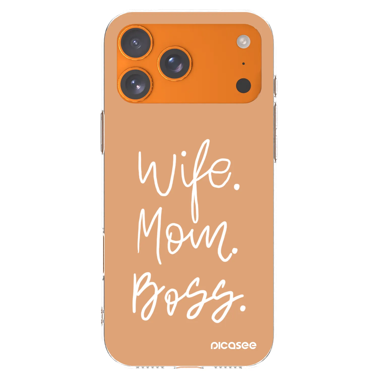 Picasee silikonska prozirna maskica za Apple iPhone 17 Pro Max - Boss Mama