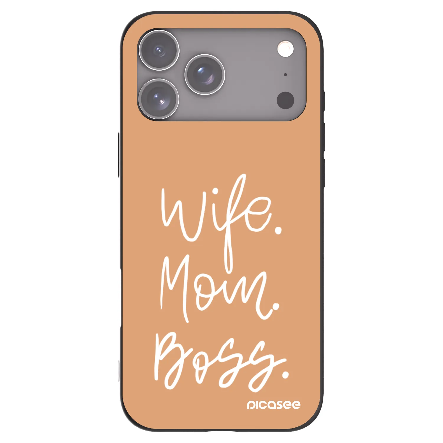 Picasee crna silikonska maskica za Apple iPhone 17 Pro Max - Boss Mama