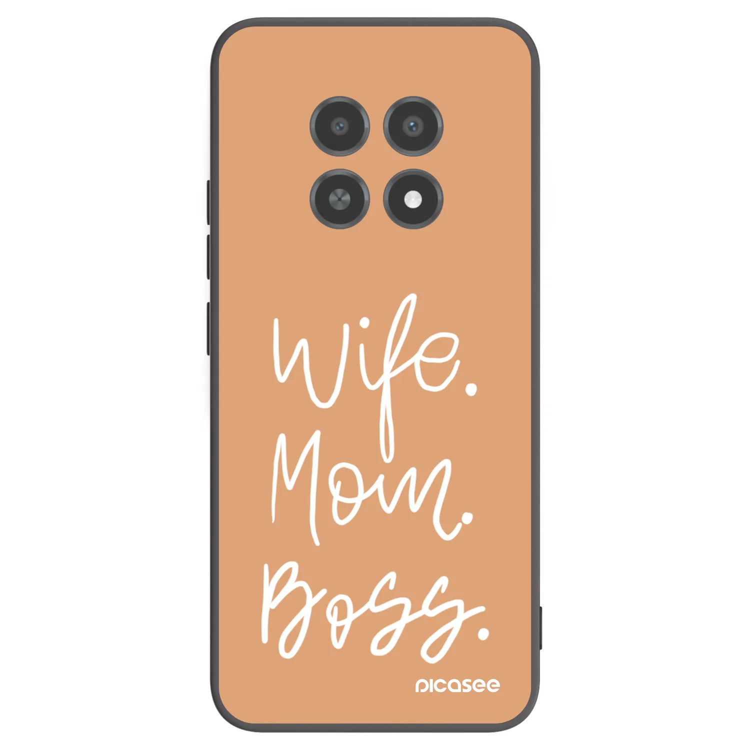 Picasee crna silikonska maskica za Realme 12X - Boss Mama