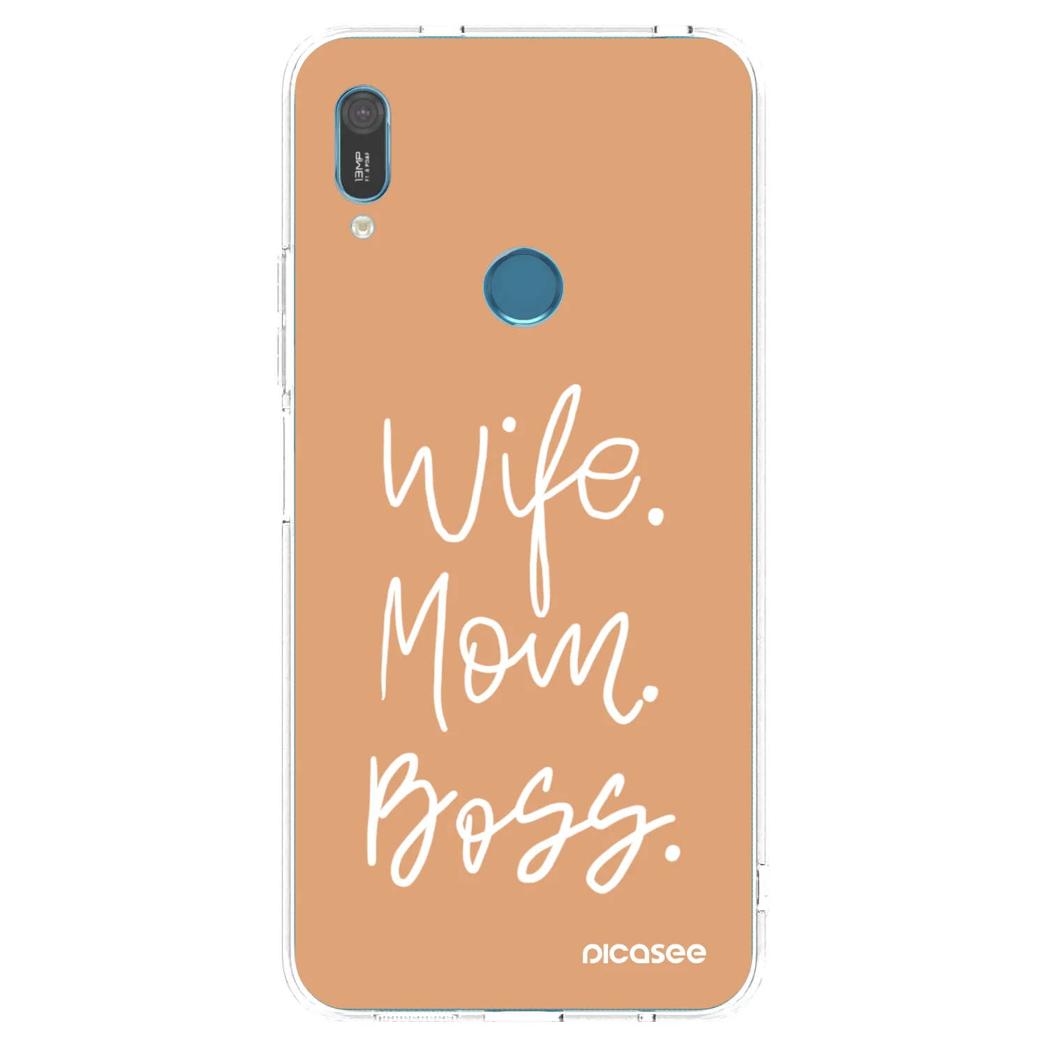 Picasee silikonska prozirna maskica za Huawei Y6 2019 - Boss Mama
