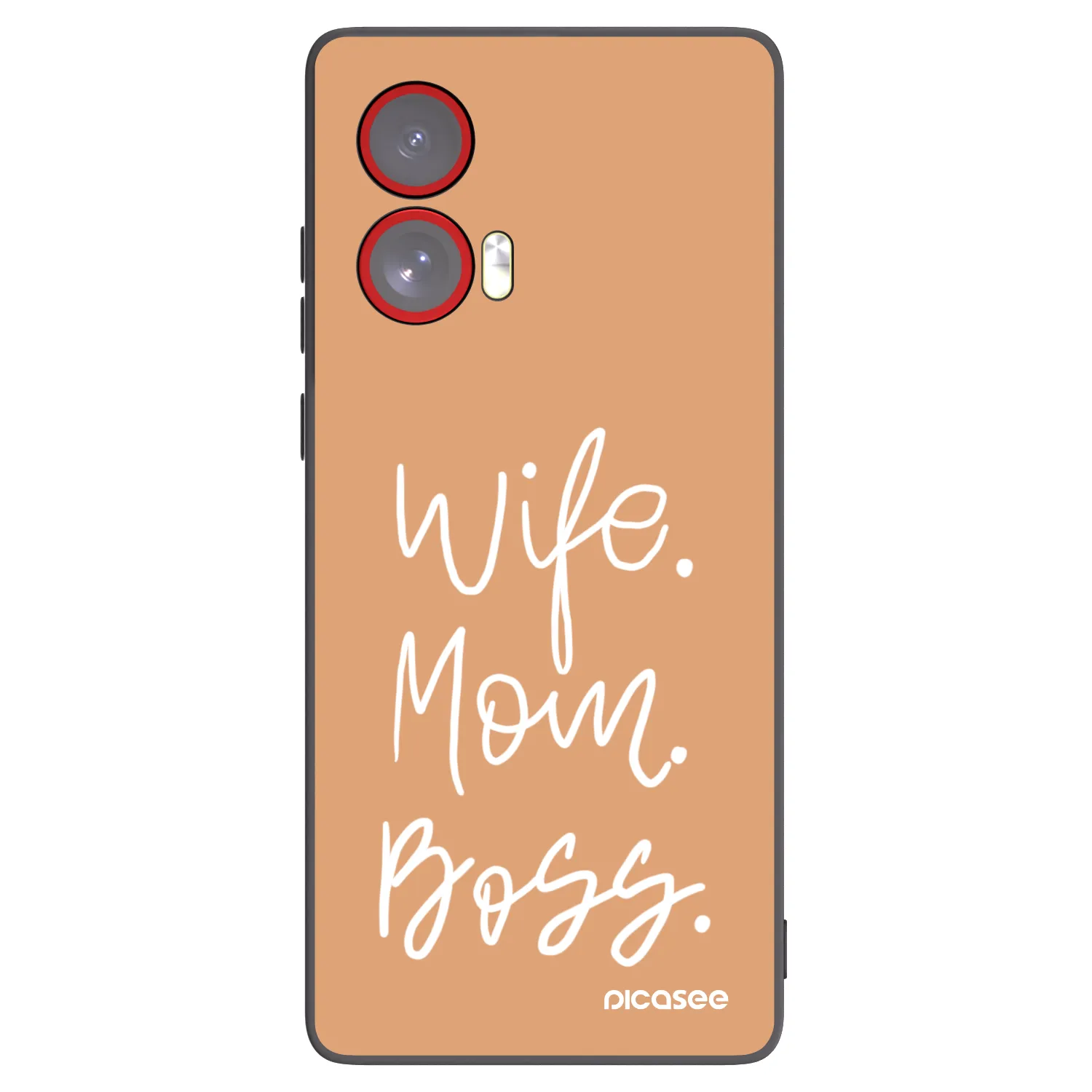 Picasee crna silikonska maskica za Motorola Edge 50 Fusion - Boss Mama