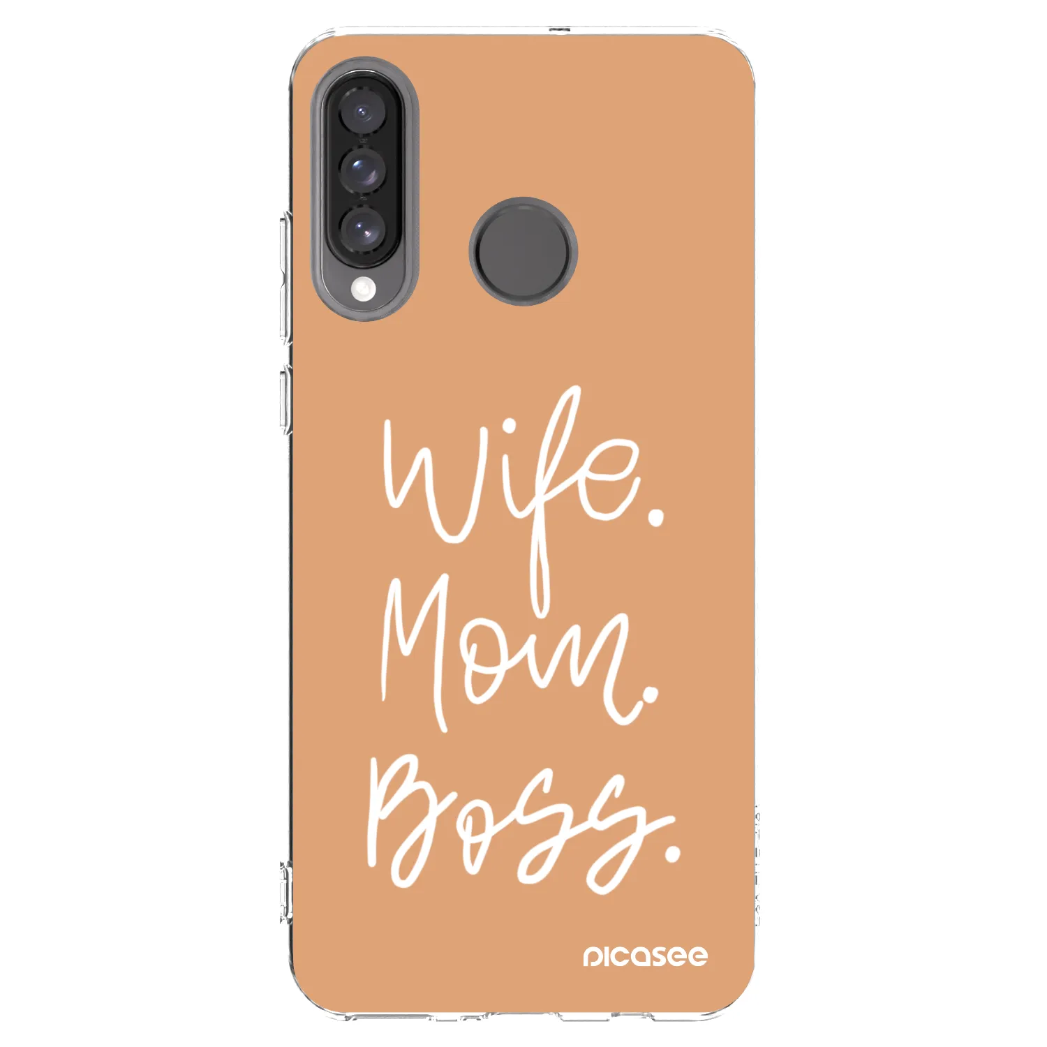 Picasee silikonska prozirna maskica za Huawei P30 Lite - Boss Mama