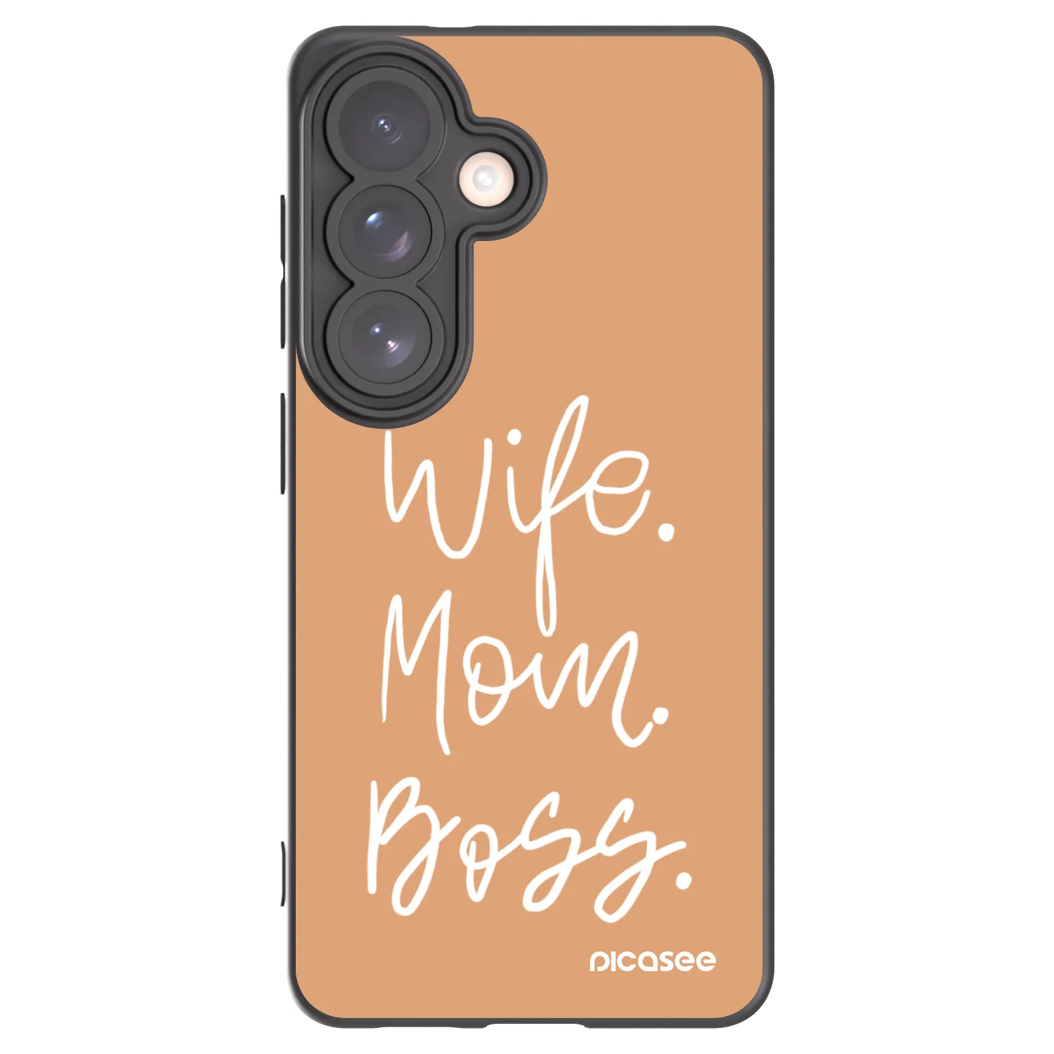 Picasee crna silikonska maskica za Samsung Galaxy S26 - Boss Mama