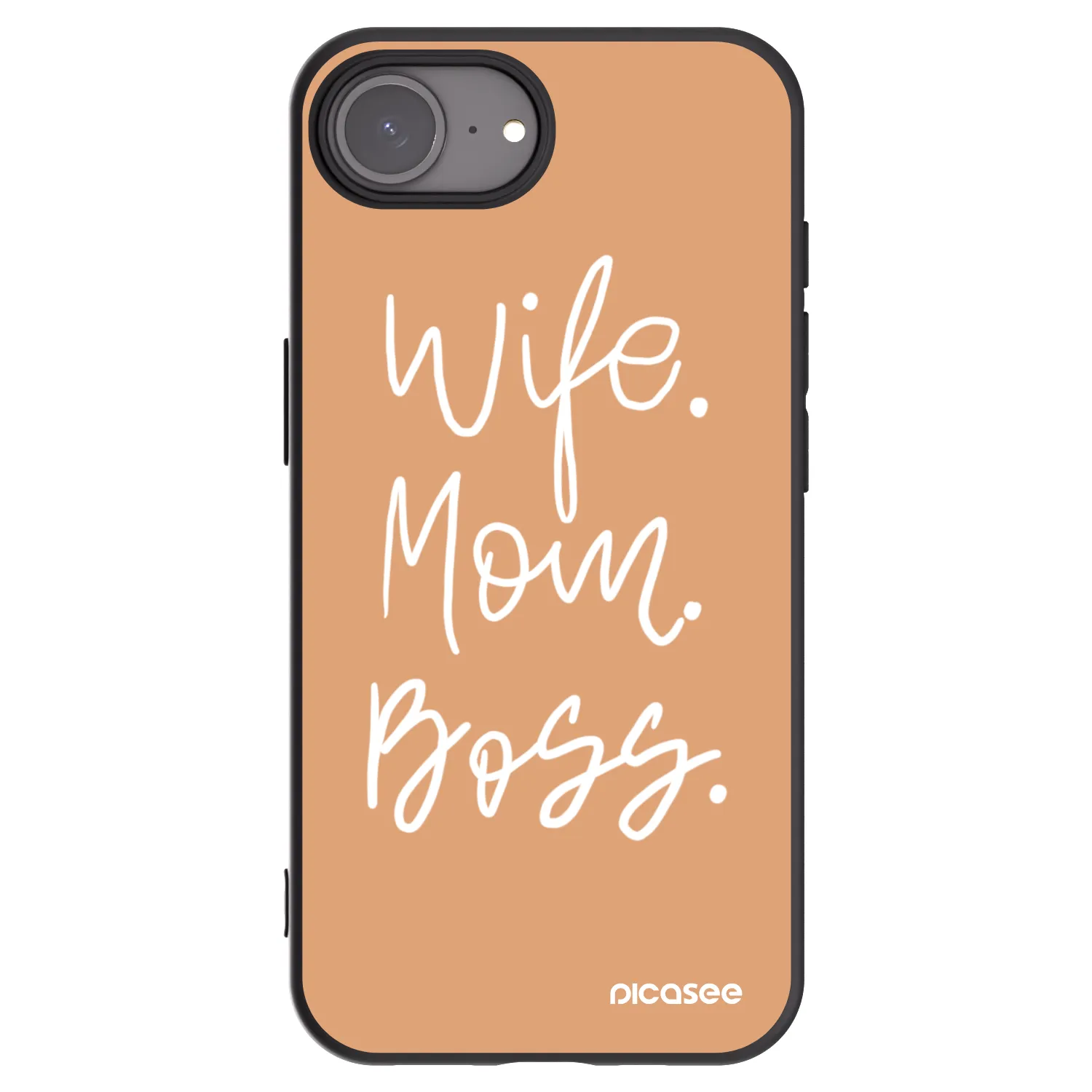 Picasee crna silikonska maskica za Apple iPhone 17e - Boss Mama