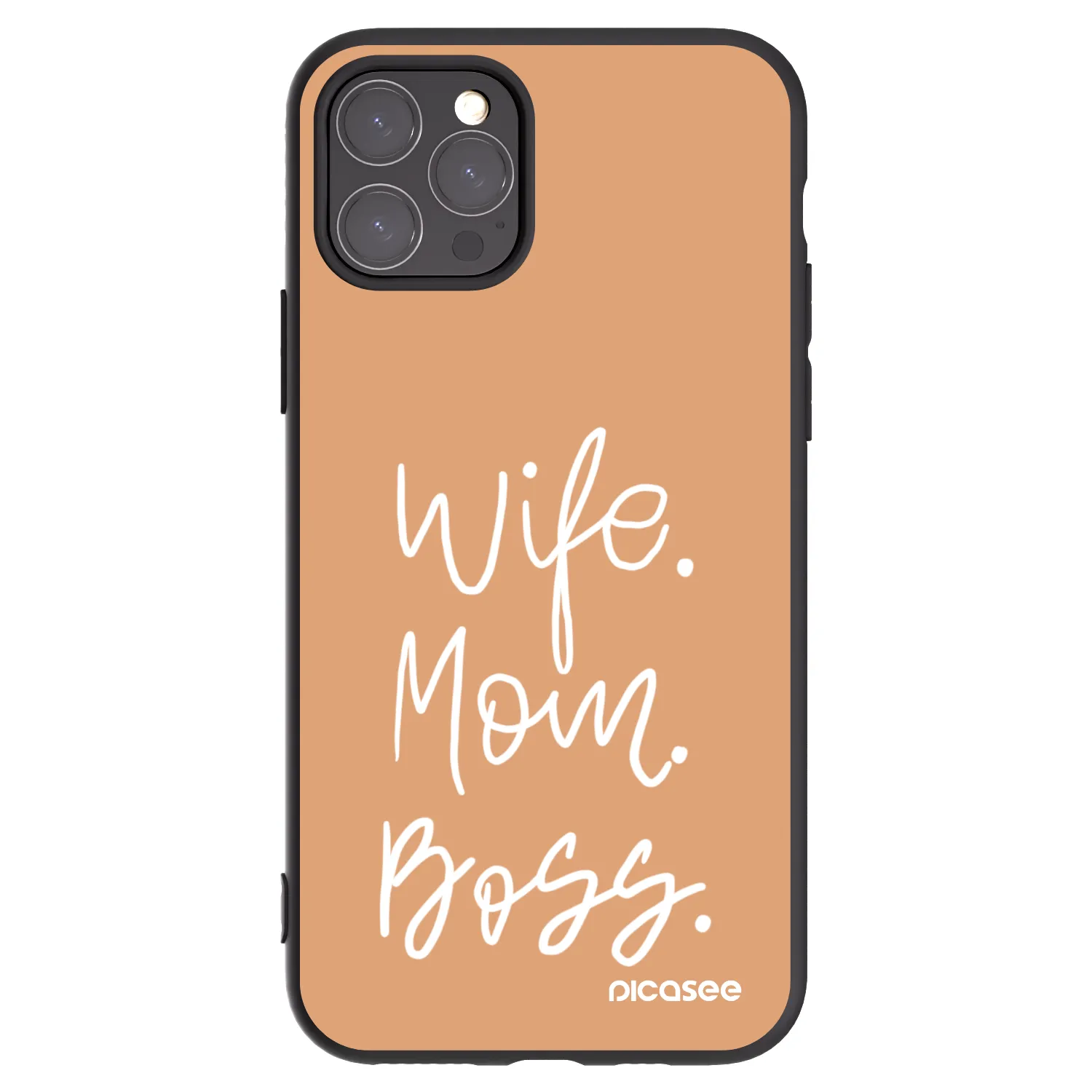 Picasee crna silikonska maskica za Apple iPhone 11 Pro - Boss Mama