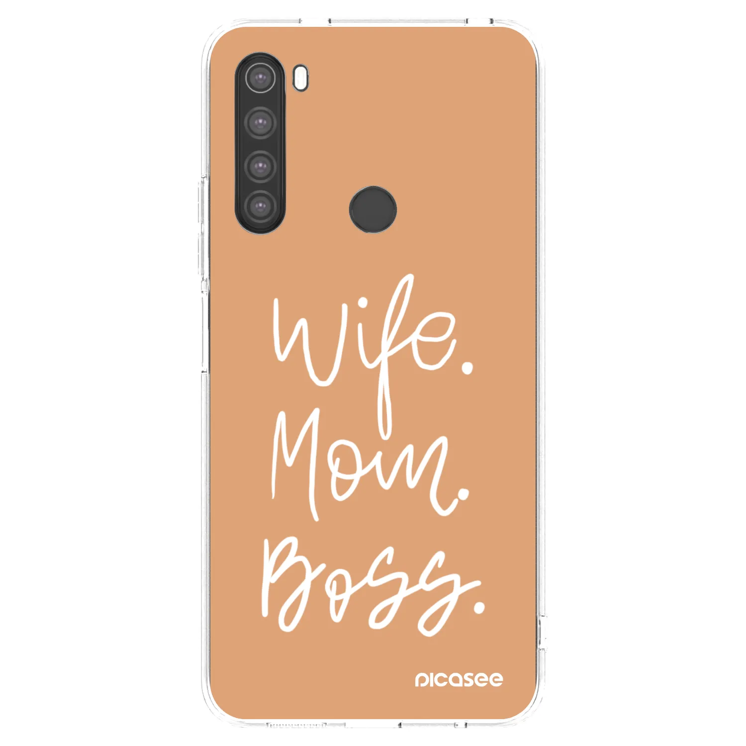 Picasee silikonska prozirna maskica za Xiaomi Redmi Note 8 - Boss Mama