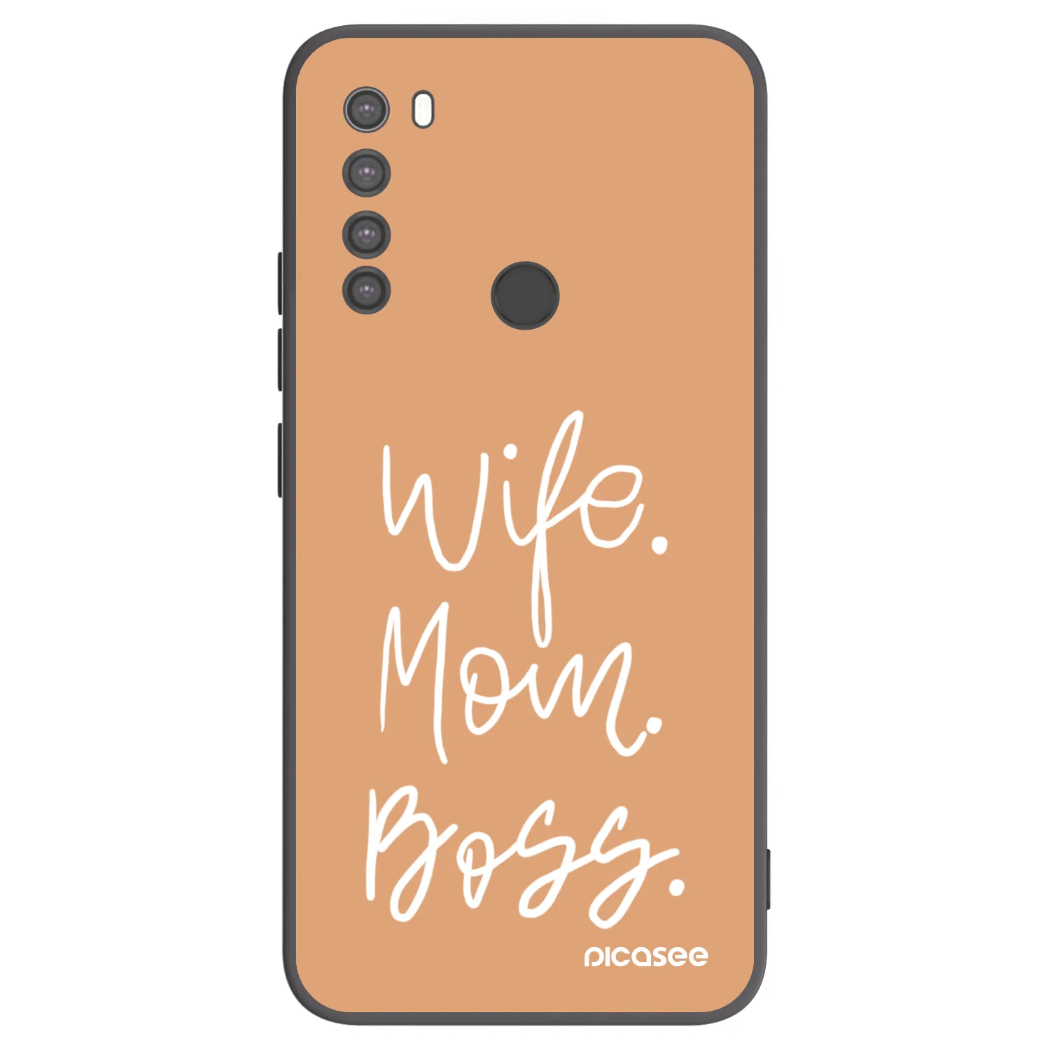 Picasee crna silikonska maskica za Xiaomi Redmi Note 8 - Boss Mama