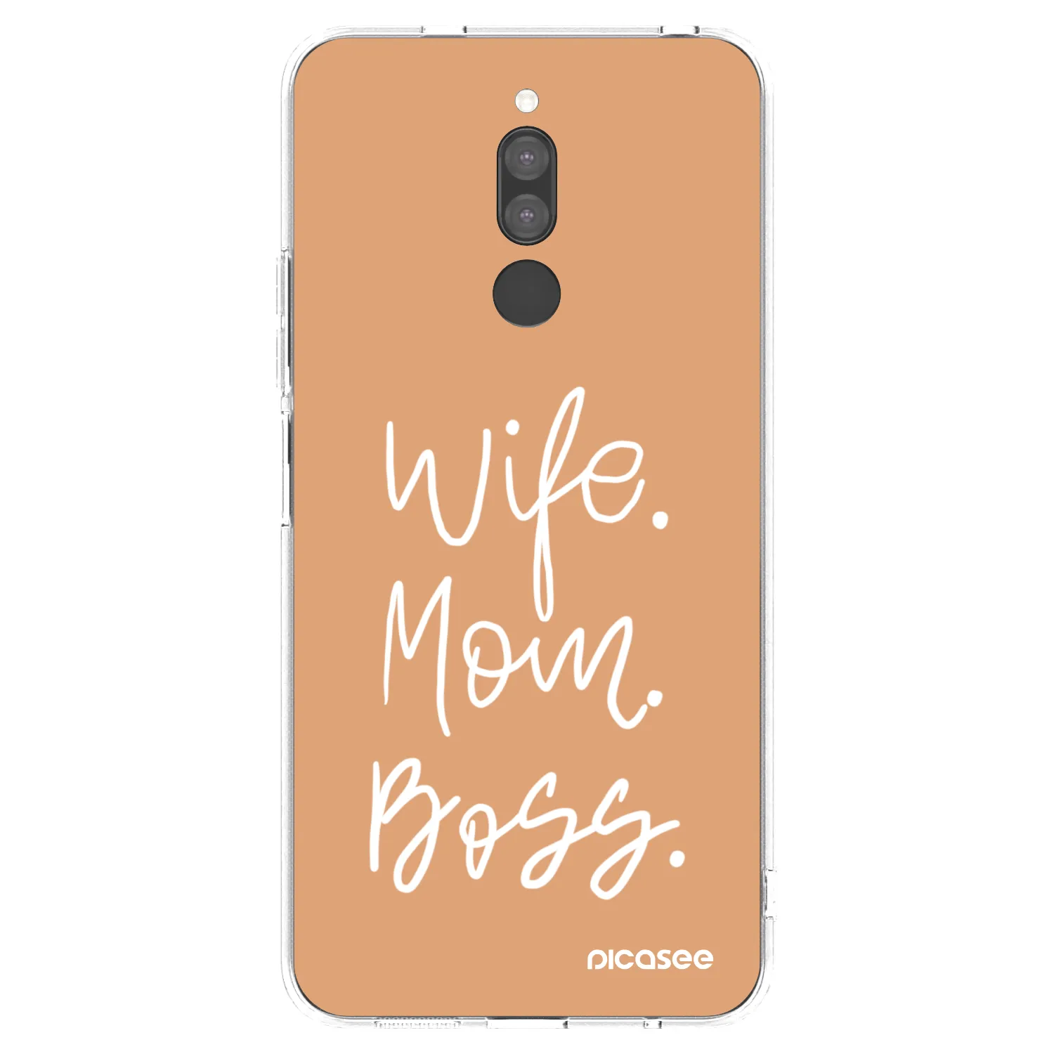 Picasee silikonska prozirna maskica za Xiaomi Redmi 8 - Boss Mama