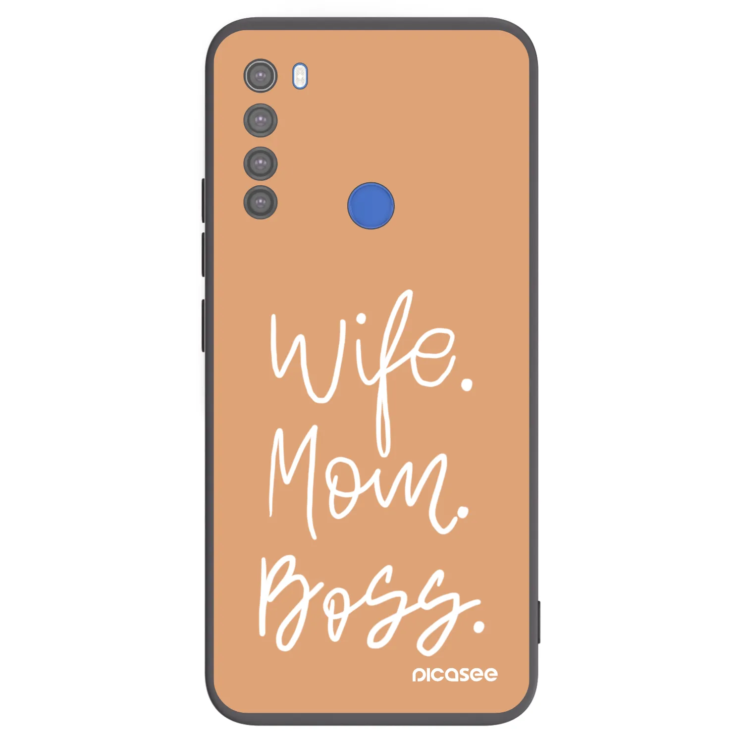 Picasee crna silikonska maskica za Xiaomi Redmi Note 8T - Boss Mama