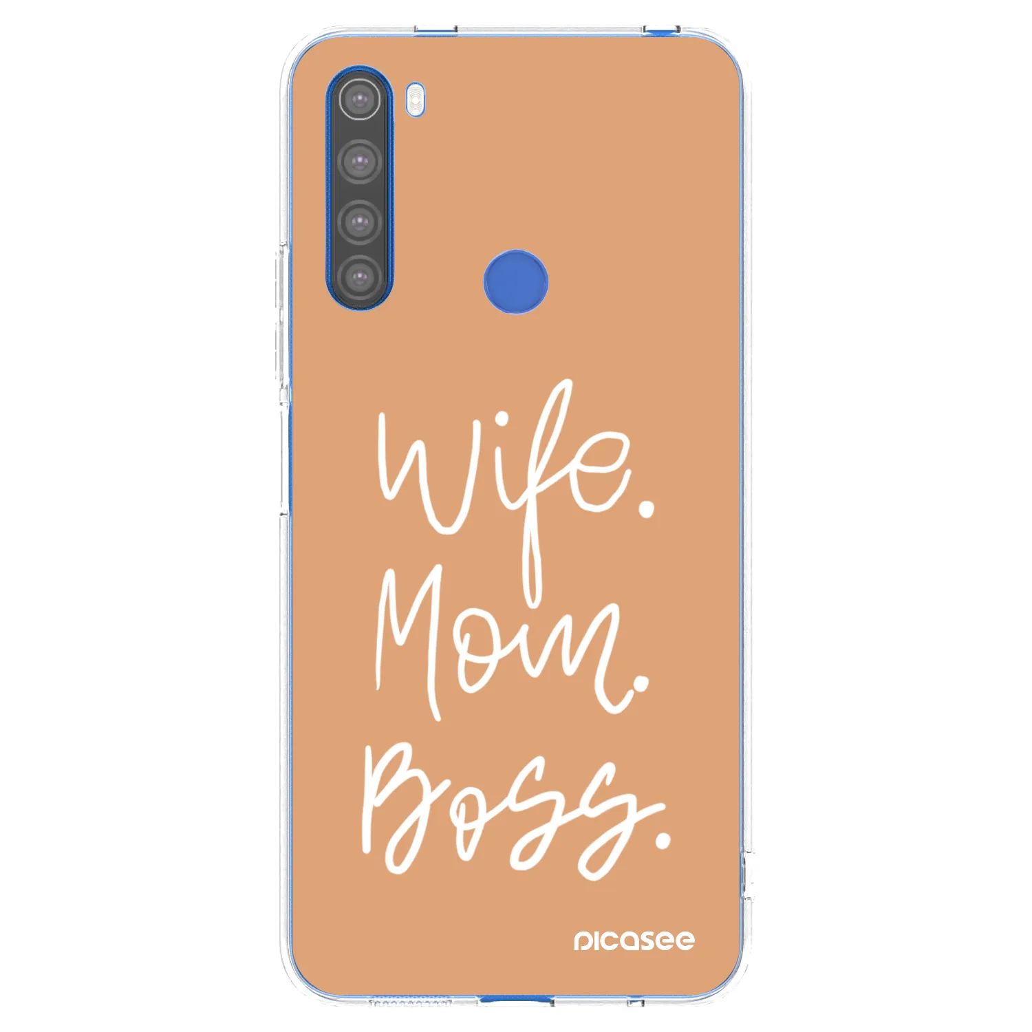 Picasee silikonska prozirna maskica za Xiaomi Redmi Note 8T - Boss Mama