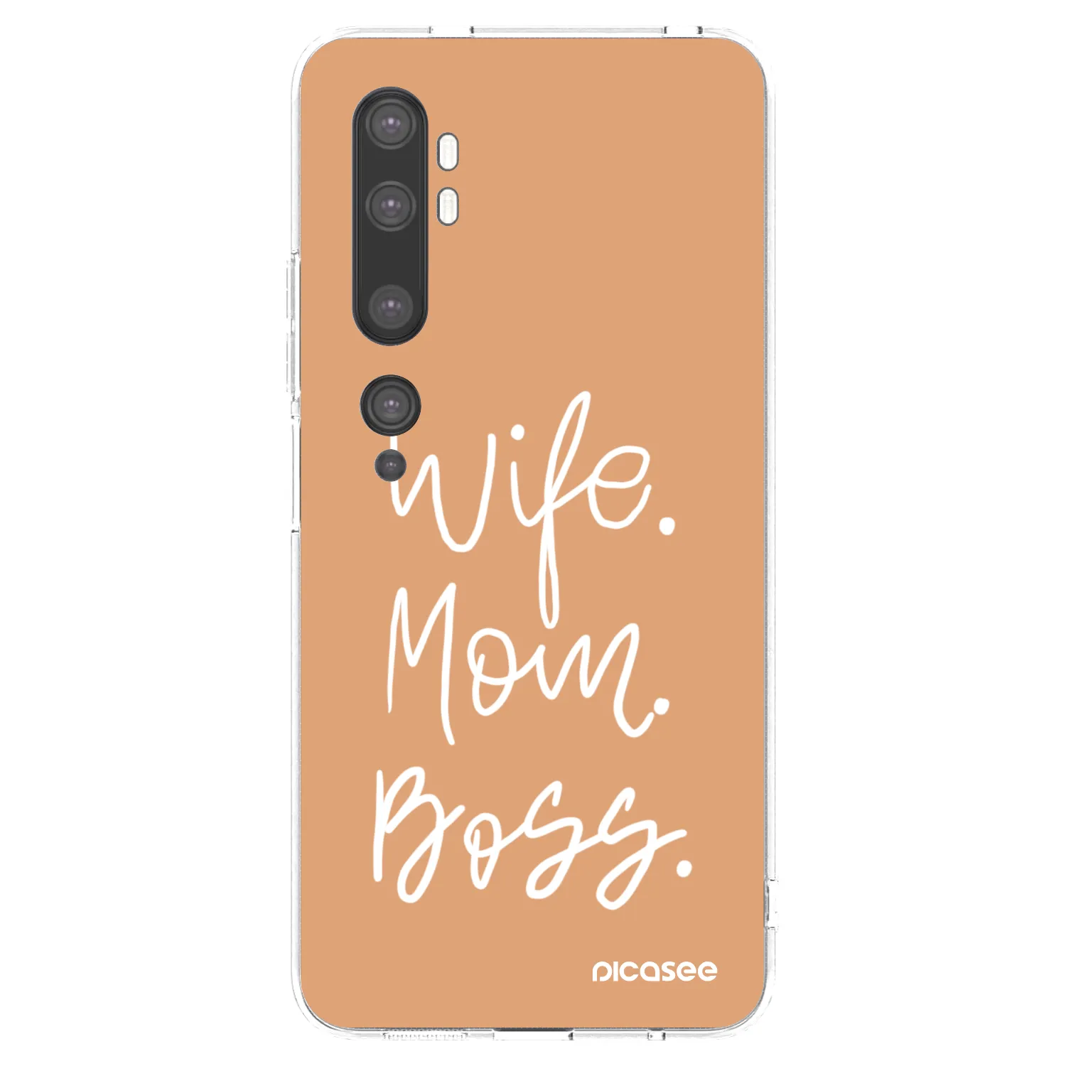 Picasee silikonska prozirna maskica za Xiaomi Mi Note 10 (Pro) - Boss Mama