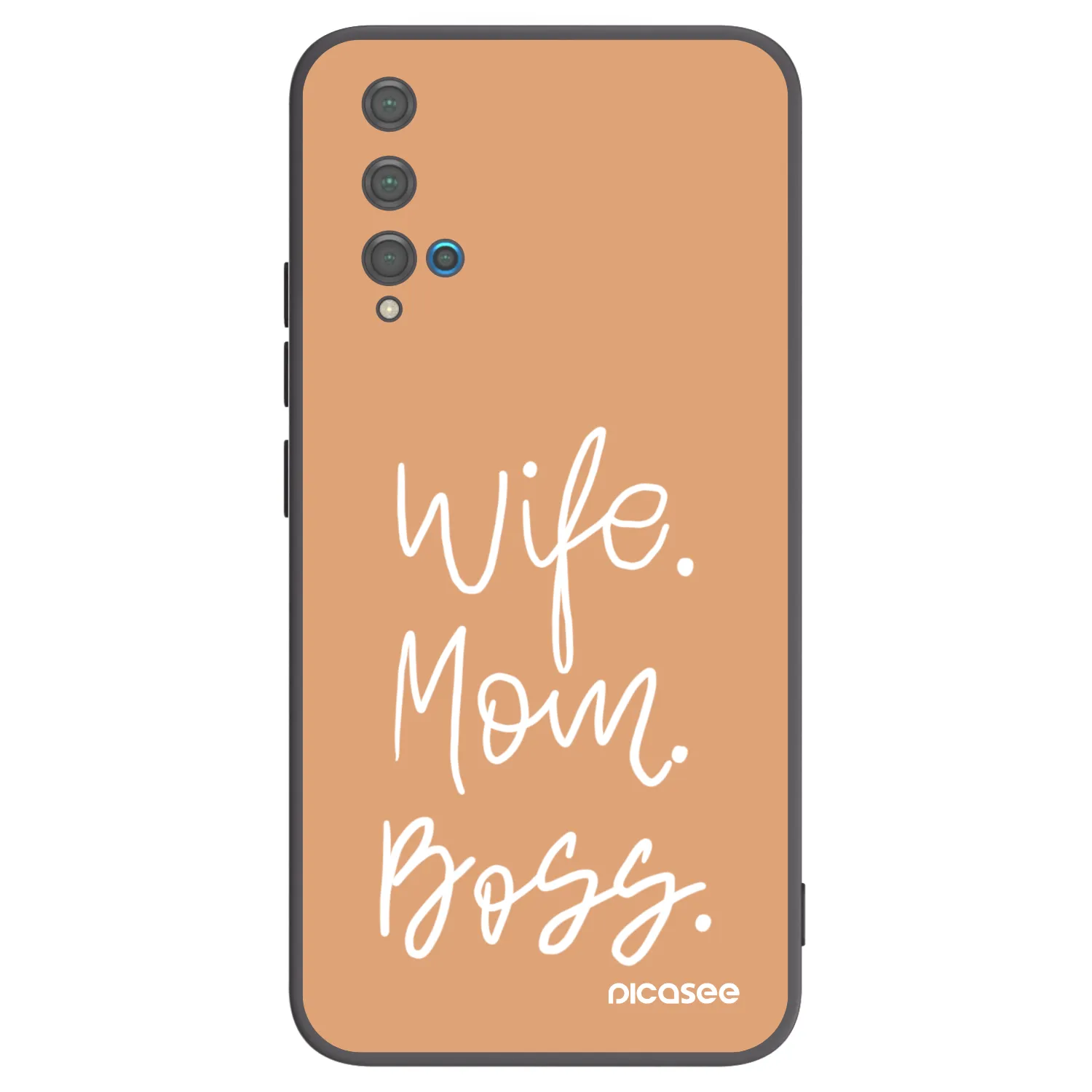 Picasee crna silikonska maskica za Huawei Nova 5T - Boss Mama