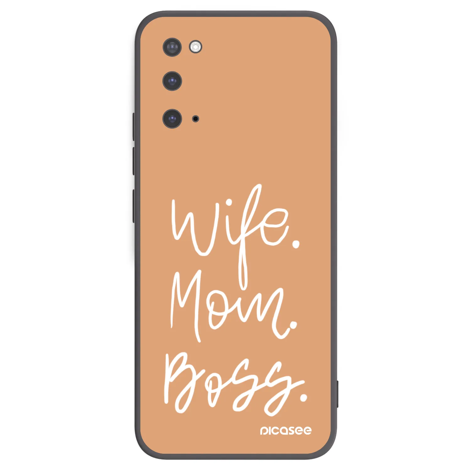 Picasee crna silikonska maskica za Samsung Galaxy S20 G980F - Boss Mama