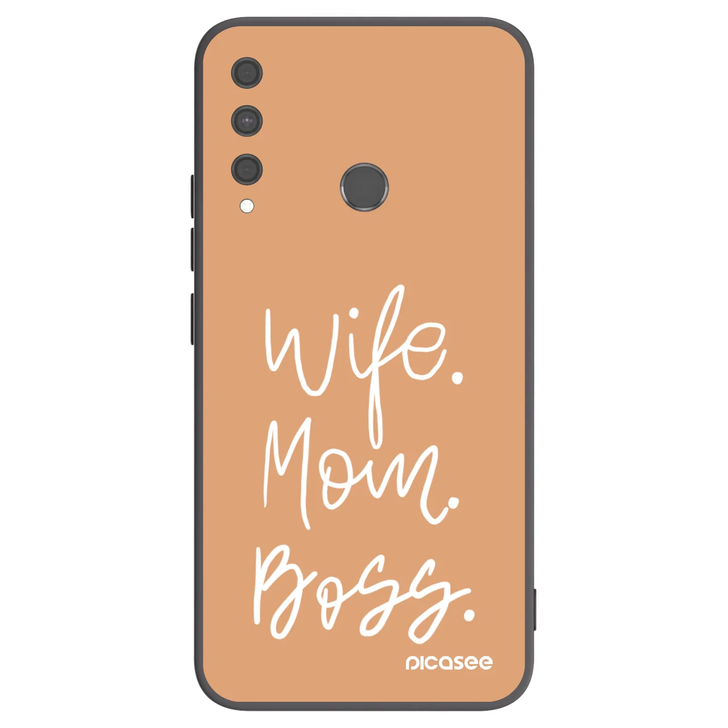 Picasee crna silikonska maskica za Huawei P40 Lite E - Boss Mama