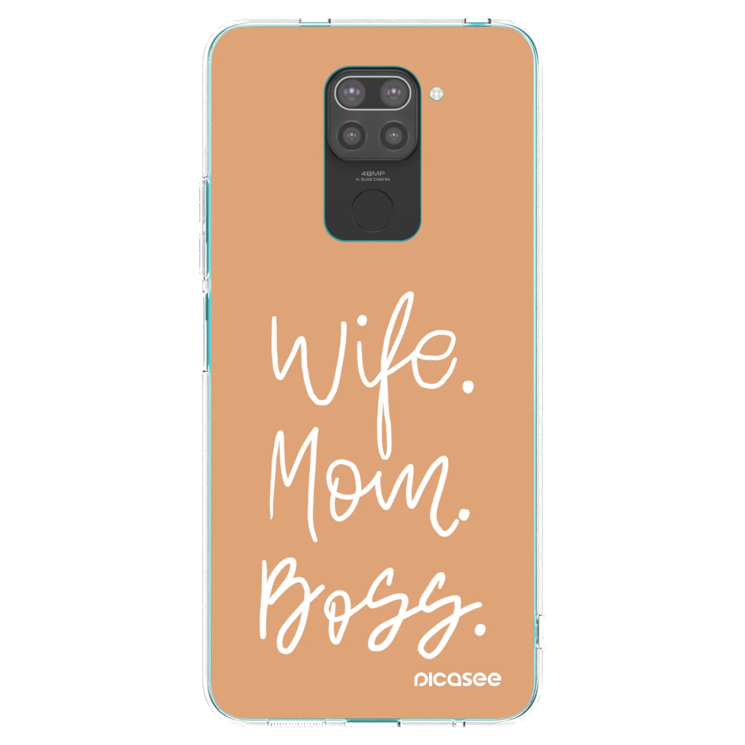 Picasee crna silikonska maskica za Xiaomi Redmi Note 9 - Boss Mama