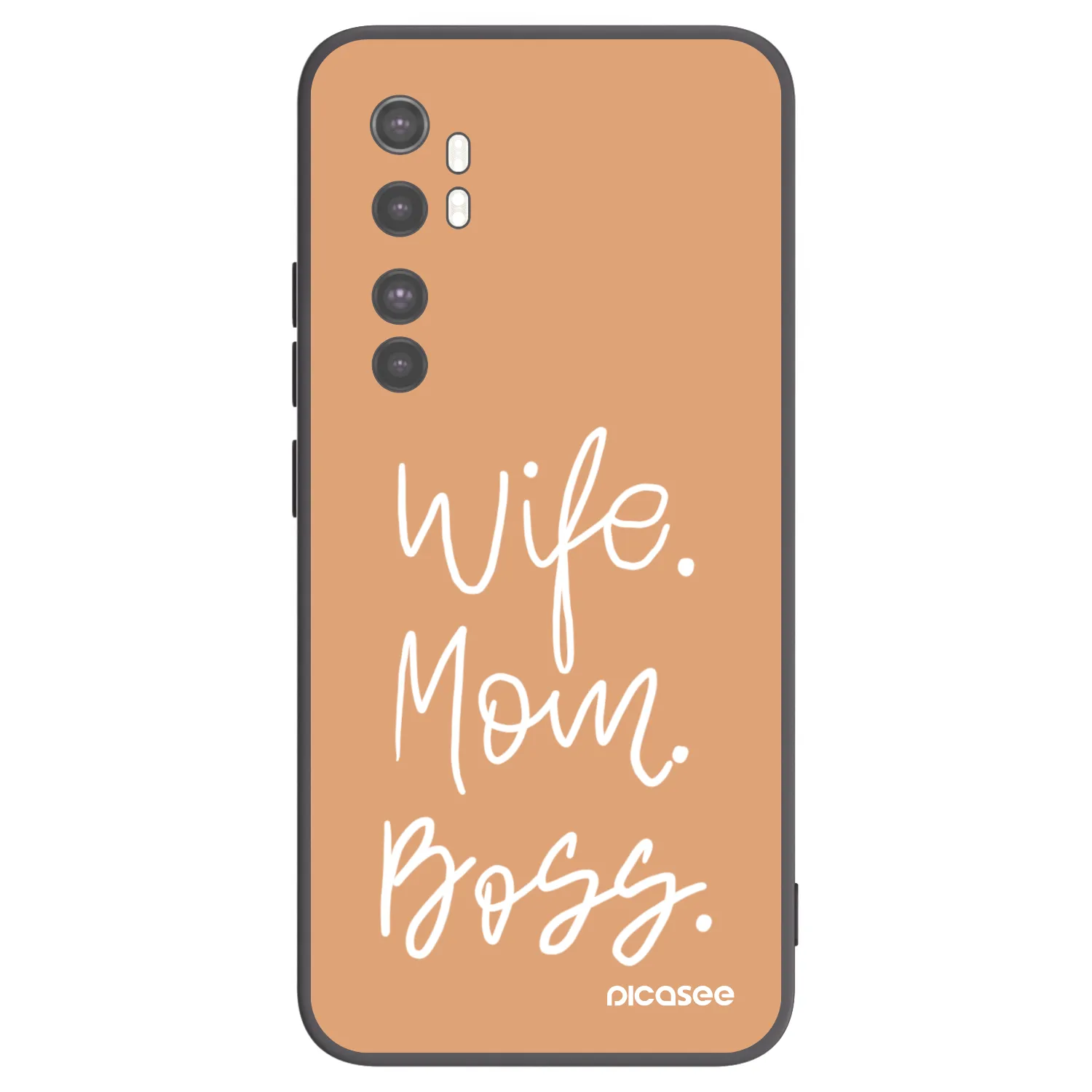 Picasee crna silikonska maskica za Xiaomi Mi Note 10 Lite - Boss Mama