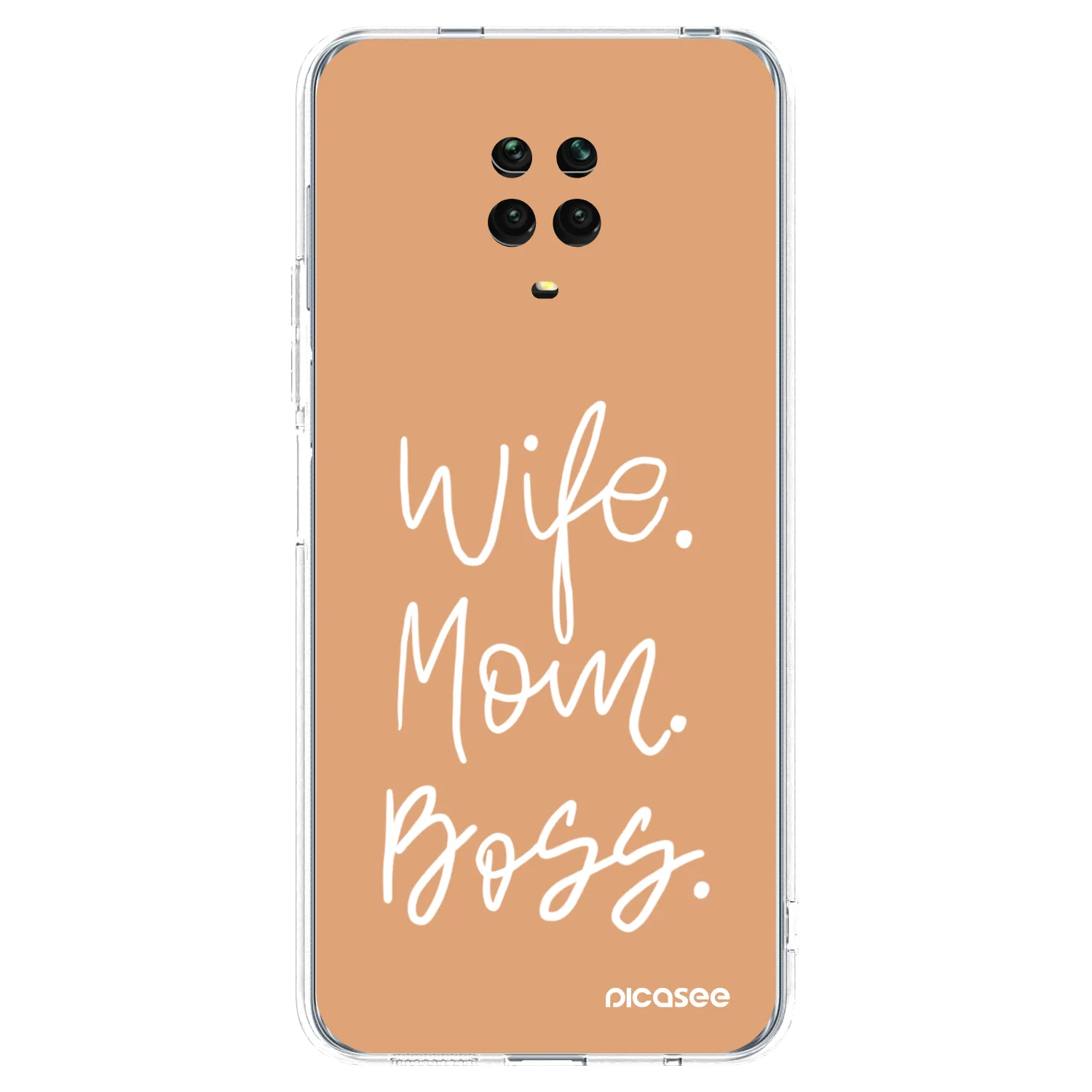 Picasee silikonska prozirna maskica za Xiaomi Redmi Note 9S - Boss Mama