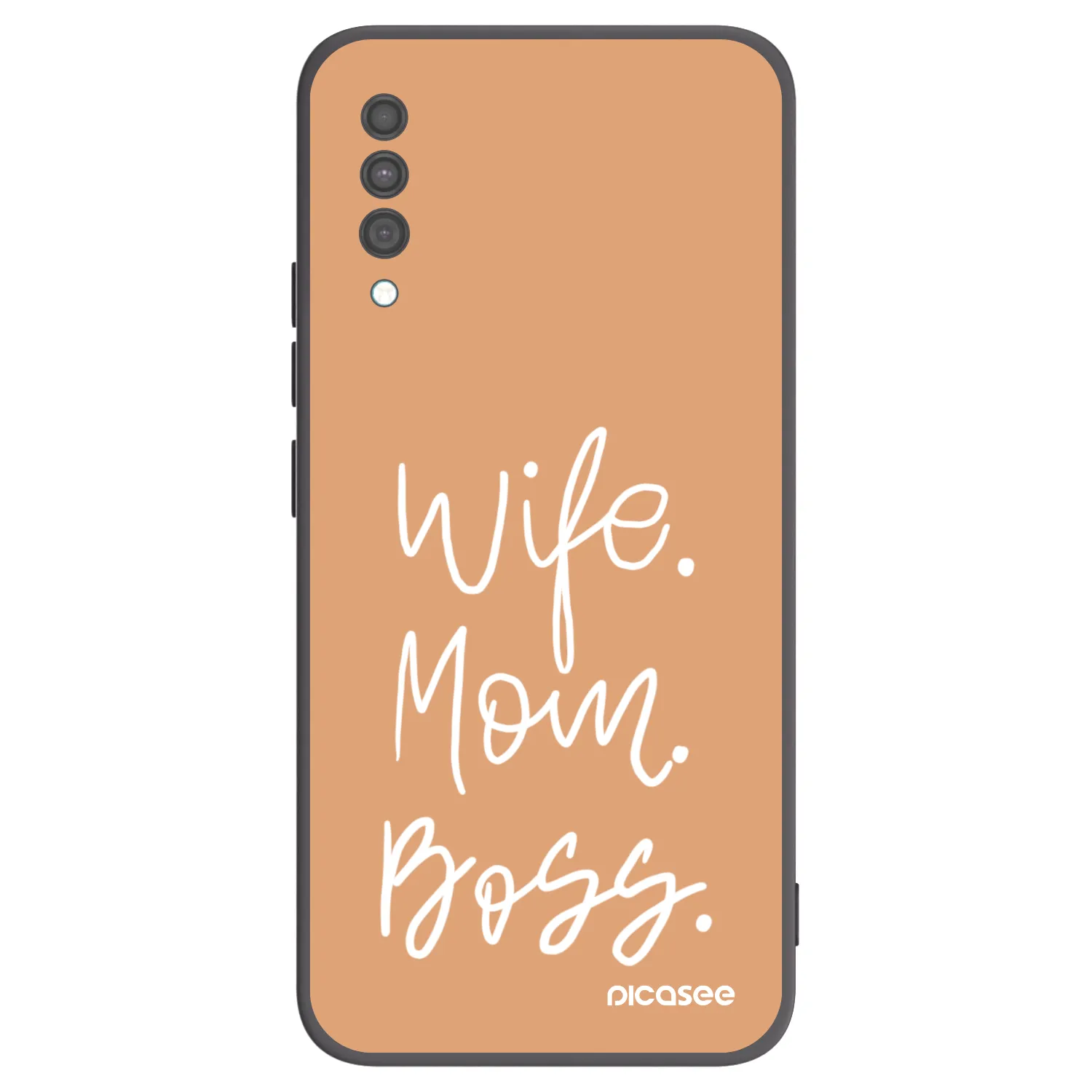 Picasee crna silikonska maskica za Samsung Galaxy A30s A307F - Boss Mama