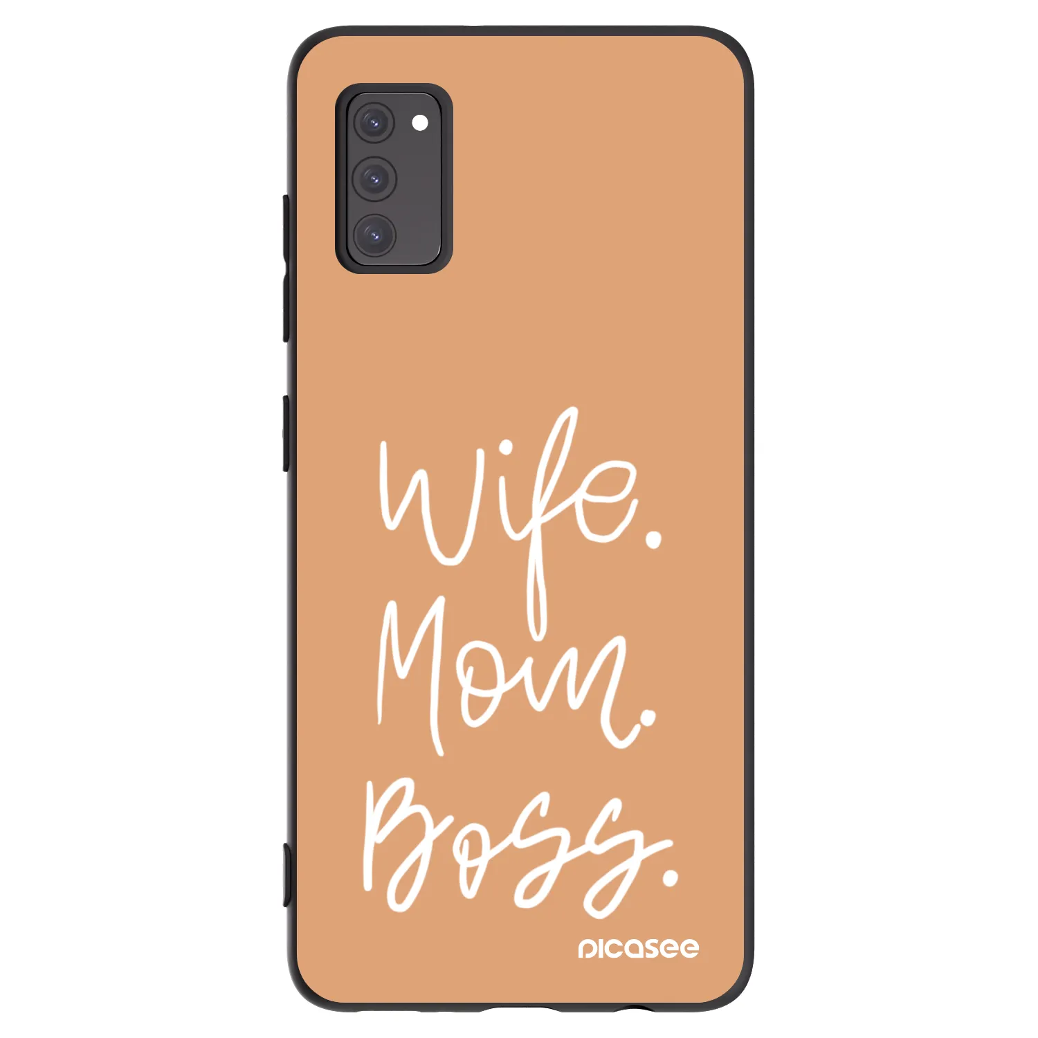 Picasee crna silikonska maskica za Samsung Galaxy A41 A415F - Boss Mama