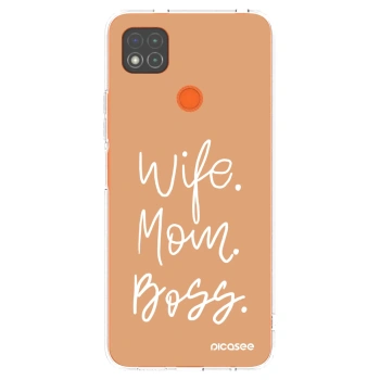 Picasee silikonska prozirna maskica za Xiaomi Redmi 9C - Boss Mama