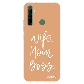 Picasee silikonska prozirna maskica za Realme 6i - Boss Mama