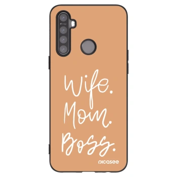 Picasee crna silikonska maskica za Realme 6i - Boss Mama