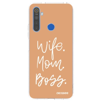Picasee silikonska prozirna maskica za Realme 5 - Boss Mama