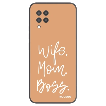 Picasee crna silikonska maskica za Samsung Galaxy A42 A426B - Boss Mama