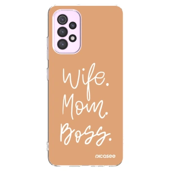 Picasee silikonska prozirna maskica za Samsung Galaxy A32 5G A326B - Boss Mama