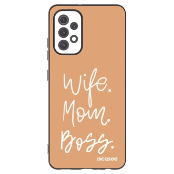 Picasee crna silikonska maskica za Samsung Galaxy A32 5G A326B - Boss Mama