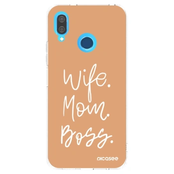 Picasee silikonska prozirna maskica za Huawei P20 Lite - Boss Mama