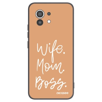 Picasee crna silikonska maskica za Xiaomi Mi 11 - Boss Mama