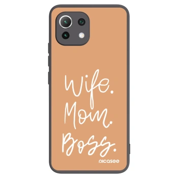 Picasee crna silikonska maskica za Xiaomi Mi 11 Lite - Boss Mama