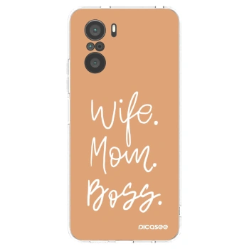 Picasee silikonska prozirna maskica za Xiaomi Poco F3 - Boss Mama